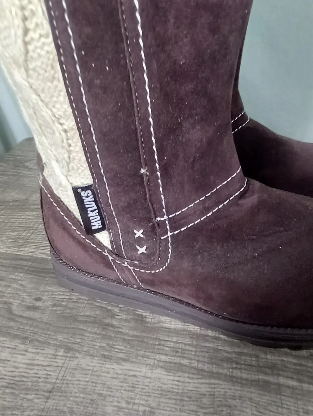 Muk Luks Brown Mid Calf Stacy Boots Size 9